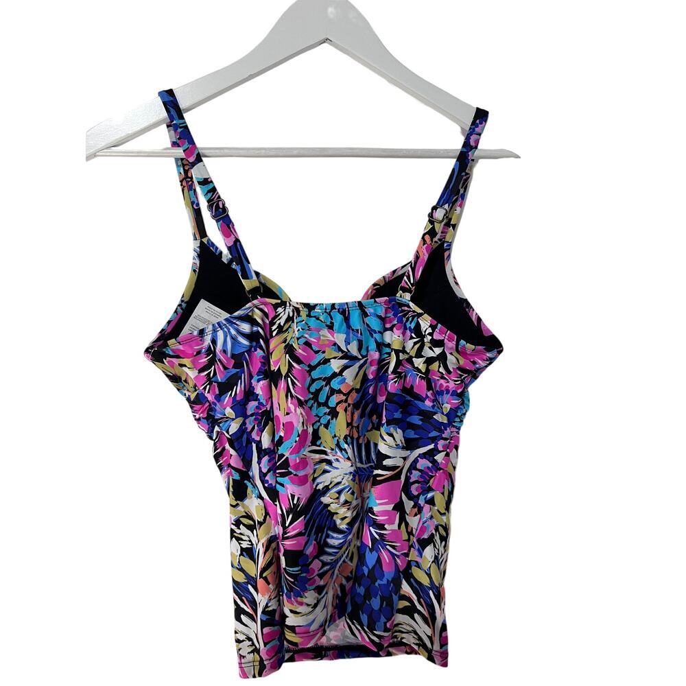 NWT Island Escape Women’s Floral Swim Top 6 - Picture 4 of 13
